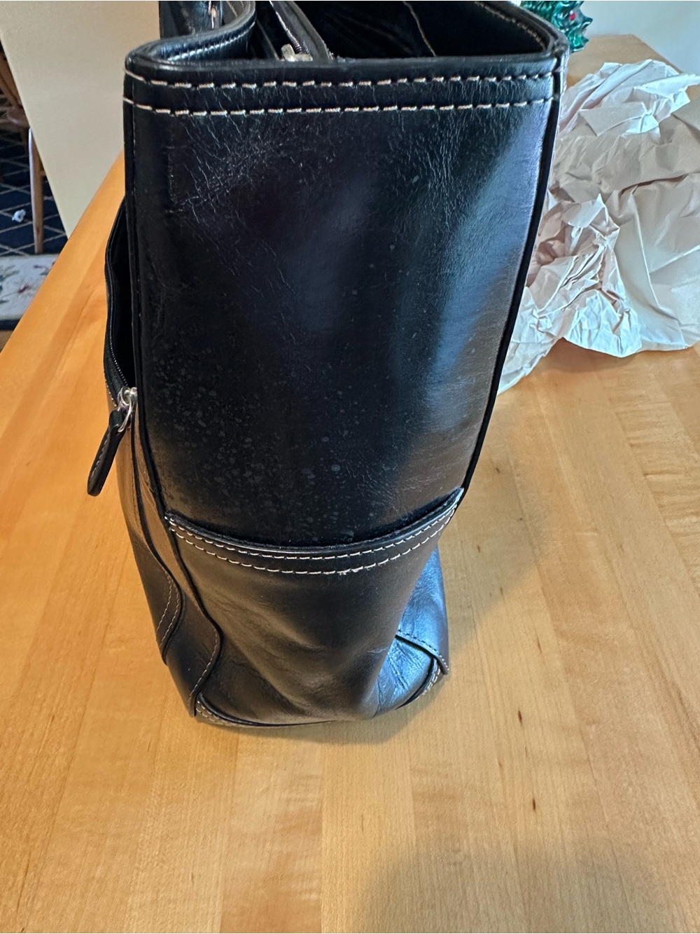 Fossil Black Leather Workbag - Picture 8 of 12